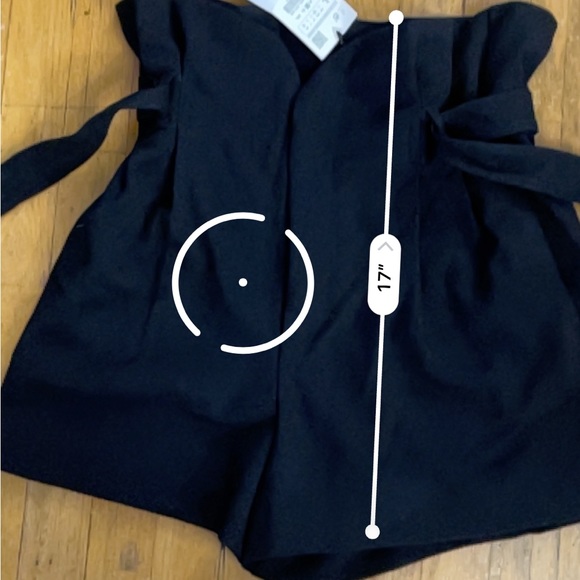 Zara Black Paperbag Shorts High
Waisted Size L NEW - Picture 10 of 10